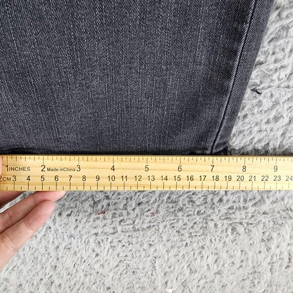 evis Jeans Womens 16 Black Stretch Denim Classic Straight *Read* - Picture 9 of 15